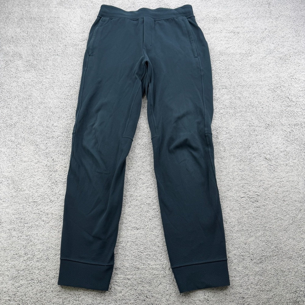 Lululemon Sojourn Jogger Pants Mens Small Blue Zip Pocket Tapered Performance